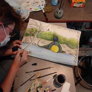 Cours de peinture techniques sèches et humides