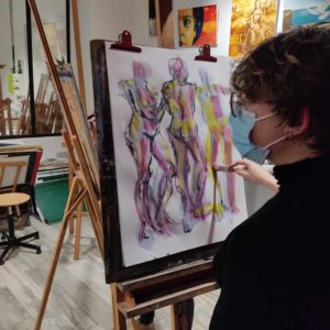 Ambiance cours d'anatomie artistique