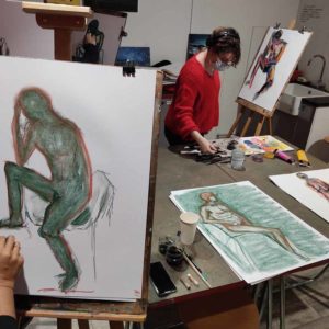 Ambiance cours d'anatomie artistique